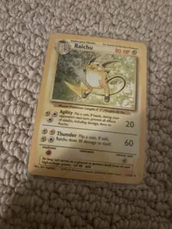 Raichu 1st Edition Base Set 14/102 Holo Pokemon Card - Image 1