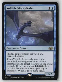 Volatile Stormdrake 79 Rare Modern Horizons 3 Near Mint - Image 1