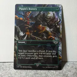 PIPPIN'S BRAVERY (BORDERLESS) UNIVERSES BEYOND: THE LORD OF THE RINGS MTG 414 LP - Image 1