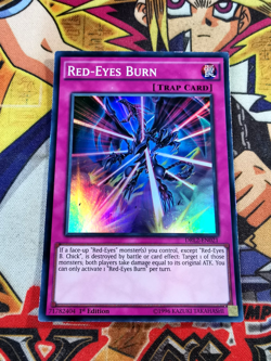 Red-Eyes Burn drl2-en021 1st Edition (LP/MP) Super Rare Yu-Gi-Oh! - Image 1