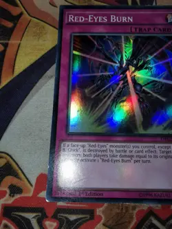 Red-Eyes Burn drl2-en021 1st Edition (LP/MP) Super Rare Yu-Gi-Oh! - Image 4
