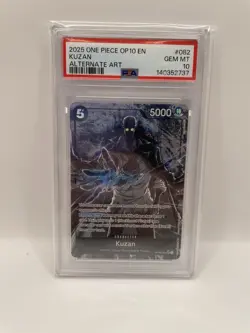 2025 ONE PIECE OP10-ROYAL BLOOD ALTERNATE ART #082 KUZAN PSA 10 - Image 1