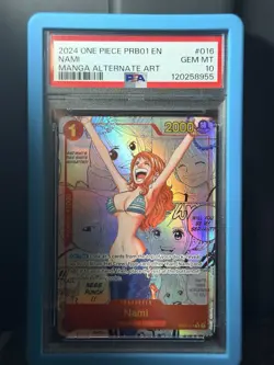 2024 One Piece PRB01 En Manga Alternate Art #016 Nami PSA 10 GEM MINT - Image 1