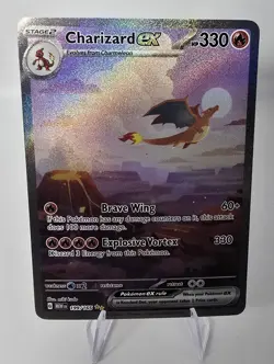 Charizard ex 199/165 Sv: Scarlet & Violet 151 Holo SIR Pokemon Card - Image 1