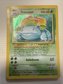 Pokemon TCG Base Set Venusaur Holo Rare Card 15/102 - Image 1