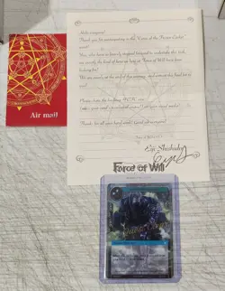 Force Of Will Rare Prize Card With Letter Charlotte's Protector Quest Clear... - Image 1