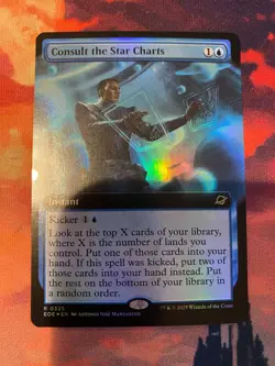 MTG Edge of Eternities Consult the Starcharts Extended Art Foil - Image 1