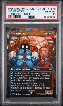 2025 MTG FINAL FANTASY CHOCOBO BUNDLE #0570 VIVI ORNITIER PSA 10 - Image 1