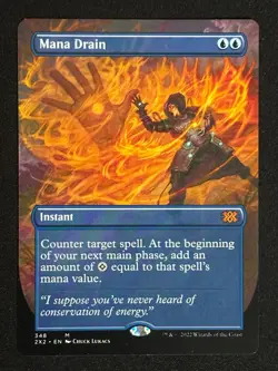 1x MTG Mana Drain (Borderless) - Double Masters 2022 (2X2) #348 - Magic - Image 1