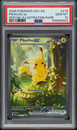 2026 POKEMON ASC EN-ASCENDED HEROES SPECIAL ILLUSTRATION RARE PIKACHU EX PSA 10 - Image 1