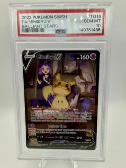 Pokemon Mimikyu V Brilliant Stars Trainer Gallery Full Art #TG16 PSA 10 Gem Mint - Image 1