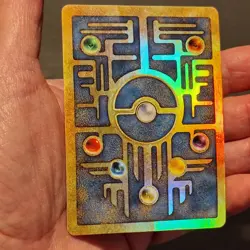 Vintage Ancient Mew Holo Pokemon Card WOTC 2 Swirls Creases MP - Image 4