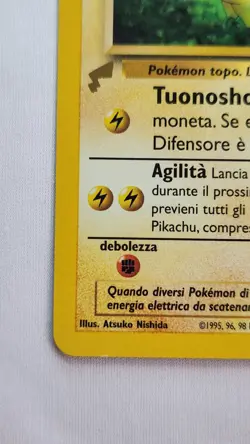 2000 Pokemon Pikachu World Collection Baby Pikachu (Italian) Gold Tail Stamp NM - Image 5