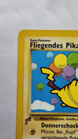 2000 Pokemon Pikachu World Collection Flying Pikachu (German) Gold Tail Stamp NM - Image 3