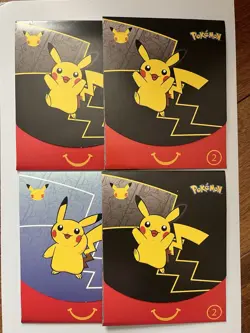 (4) Pokemon 25th Anniversary McDonald's Promo Sealed Packs lot w/ Insert New - Image 1