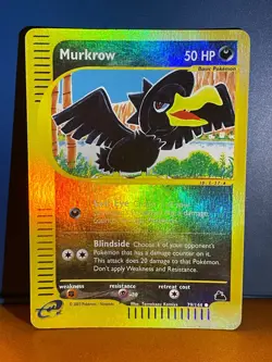 2003 Pokemon Skyridge Murkrow 79/144 E Series WOTC - Vintage Rare Reverse Holo - Image 1