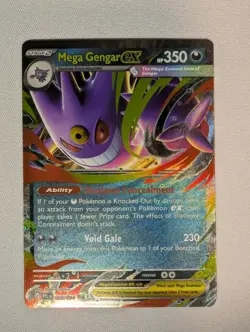 Mega Gengar ex 056/094 Double Rare Phantasmal Flames Pokemon Near Mint - Image 1