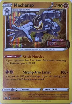 Machamp (Prerelease) SWSH243 Holo P Sword & Shield Promo Pokemon Holo NM - Image 1