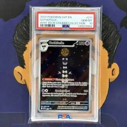 💎PSA 10 GEM MINT 2025 Pokemon White Flare GOTHITELLE #211 Sticker Collection IR - Image 2