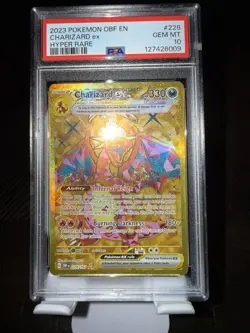 2023 POKEMON OBF EN-OBSIDIAN FLAMES HYPER RARE #228 CHARIZARD EX PSA 10 - Image 1