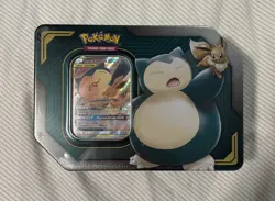 2019 POKEMON SUN & MOON TAG SNORLAX & EEVEE GX TAG TEAM TIN SEALED - Image 1