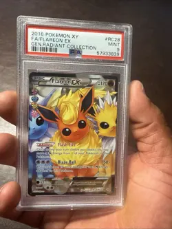 Pokemon Flareon EX Full Art RC28 Generations Radiant Collection Holo PSA 9 - Image 4