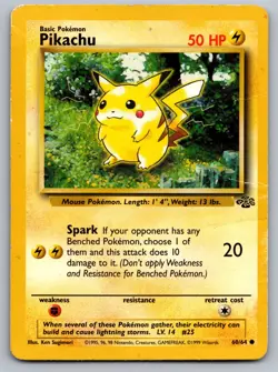 Pikachu 60/64 Common Jungle Pokemon Damaged - Image 1