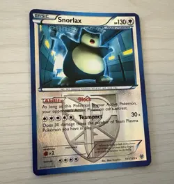 Pokemon TCG Snorlax Plasma Storm 101/135 Reverse Holo Rare - Image 1