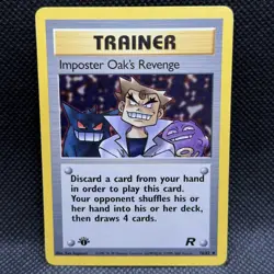 Imposter Oak’s Revenge 1st Edition Team Rocket 76/82 WOTC Vintage Pokemon NM/LP - Image 1