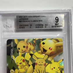 Beckett 9 Mint Pokemon Pikachu Pika V-UNION #027/028 25th Anniversary Edition - Image 2