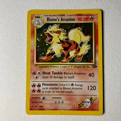Blaine's Arcanine 1/132 Pokemon Gym Challenge Holo Rare Vintage 2000 Lp - Image 1