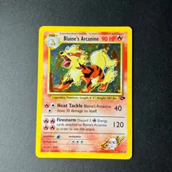 Blaine's Arcanine 1/132 Pokemon Gym Challenge Holo Rare Vintage 2000 Lp - Image 3