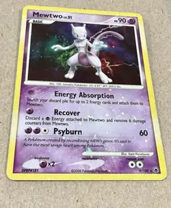 Mewtwo Lv.51 HP 9/100 - Holo Bleed Error - Majestic Dawn 🏝 Pokemon 2008 - Image 4