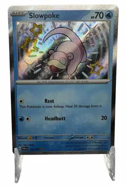 Slowpoke 116/091 Paldean Fates Pokemon Holo Baby Shiny Ultra Rare - Image 1