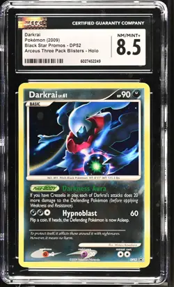 DARKRAI Diamond & Pearl Arceus Blisters Holo Promo #DP52 CGC 8.5 Pokemon - Image 1