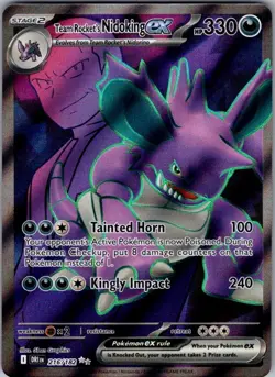 Team Rocket's Nidoking ex 216/182 Ultra Rare Destined Rivals Pokemon Near Mint - Image 1