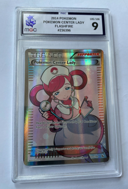 PSA MGC 2014 HOLO POKEMON CENTER LADY FLASHFIRE GRADE 9 105/106 - Image 1