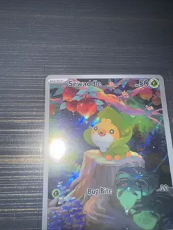Pokemon TCG Sewaddle 087/086 White Flare Illustration Rare Near Mint - Image 2
