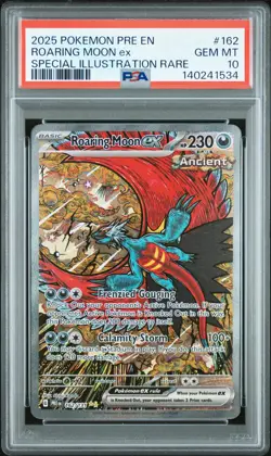 2025 POKEMON PRE EN-PRISMATIC EVOLUTIONS #162 ROARING MOON EX PSA 10 - Image 1
