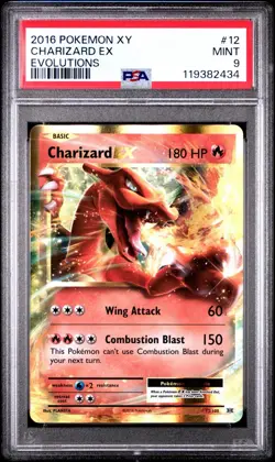 Pokemon Charizard EX 12/108 Evolutions Holo 2016 PSA 9 - Image 1
