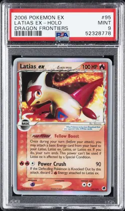 2006 POKEMON EX DRAGON FRONTIERS #95 LATIAS EX-HOLO PSA 9 - Image 1