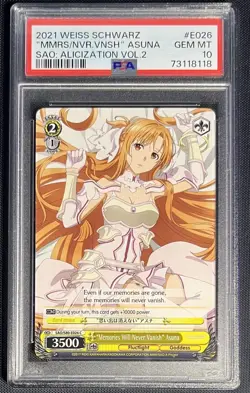 PSA 10 Asuna, Memories Never Vanish Weiss EN Sword Art Online SAO/S80-E026 - Image 1