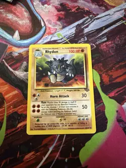 Pokemon TCG Rhydon Jungle Unlimited Edition Uncommon Card 45/64 - Image 1