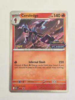 Ceruledge MEP 014 Staff Stamped Promo Phantasmal Flames Pokemon Card - Near Mint - Image 1