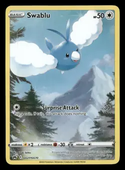 Swablu - GG27/GG70 - Ultra Rare - Crown Zenith - Pokemon Card - NM/M - Image 1