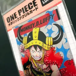 S4990 Monkey D. Luffy Japanese One Piece Day 2025 Metallic Acrylic Card Sealed - Image 2