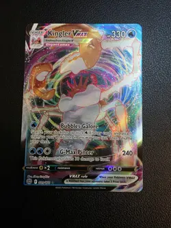 Pokemon Kingler VMAX 029/172 Holo Ultra Rare SWSH Brilliant Stars Card TCG NM/M - Image 1