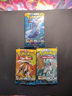 Pokemon TCG Sun & Moon Packs 3X 10 Cards Sealed New Booster Packs - Image 1