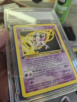 Pokemon Mr. Mime Jungle non Holo Rare 1st Edition 40 HP 06/64 English Card - Image 2