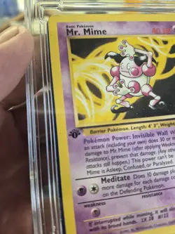 Pokemon Mr. Mime Jungle non Holo Rare 1st Edition 40 HP 06/64 English Card - Image 3